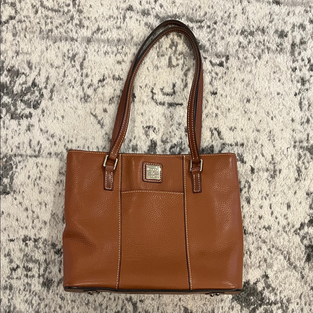 Tan genuine Leather Lexington Tote Bag dooney and bourke